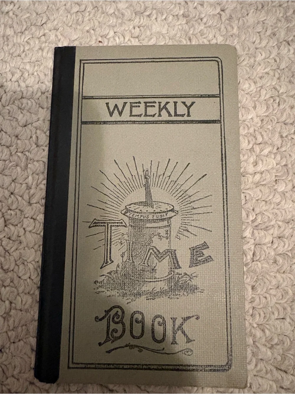 Vintage 1945Weekly Time Book -gray/black Hardcover Planner